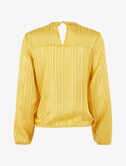 Blouse en voile fin coupe boule - Jaune - 2