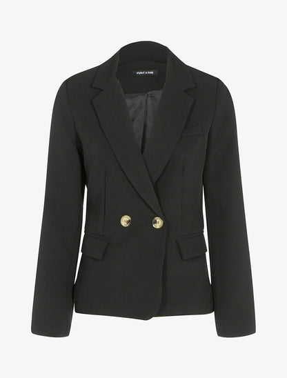 Veste fluide boutonnée - Noir - 1