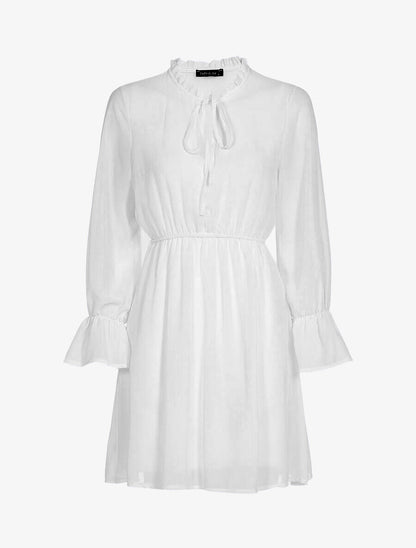 Robe patineuse fluide - Blanc - 1