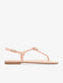 Tongs détails en strass - rose - 5